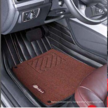 Car Carpet Mat 3D with Leatherette 5-Layer in Strips Embroidery